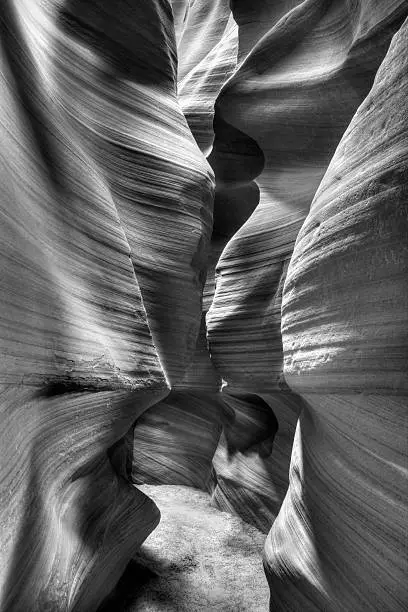 Photo of Antelope slot canyon sandstone texture.