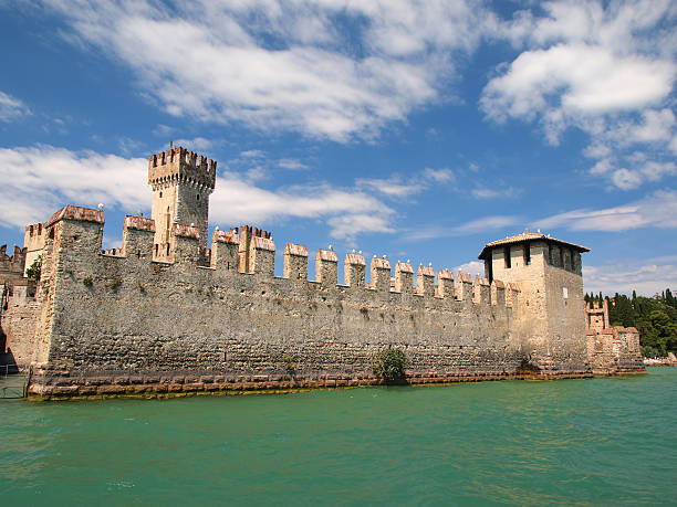 Sirmione fortification stock photo