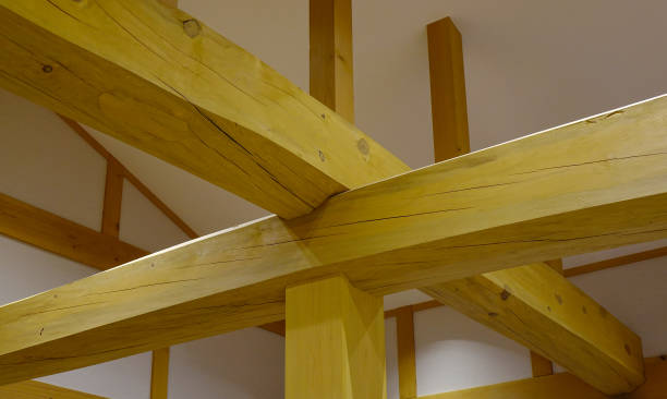 istock Roof crate, mounting inside wooden house 1748279342