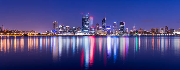 istock Panoramic View of the Perth City Skyline in Australia 174827997