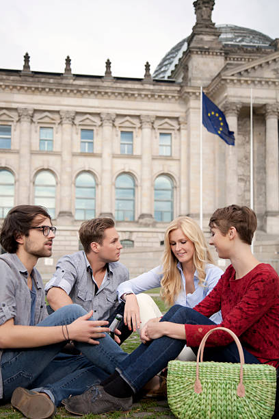 istock Four friends having fun in Berlin 174828518