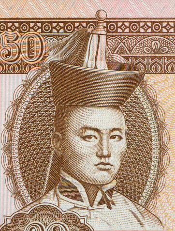 Damdin Sukhbaatar Portrait Pattern Design on Mongolian