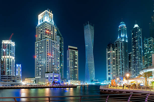 istock Dubai Marina skyline at night 174829299