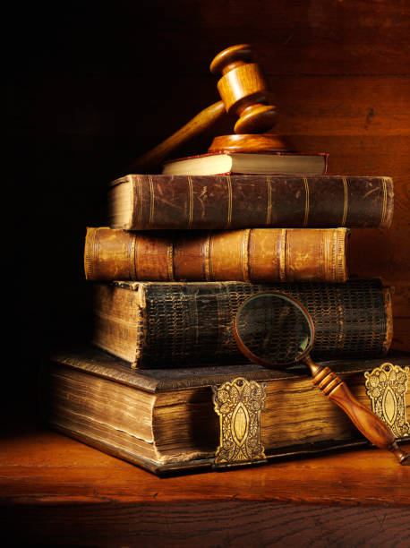 istock Antique Books with a Gavel and Mallet 174829361