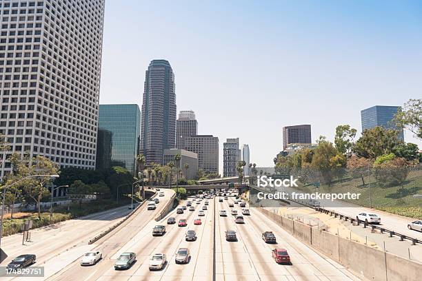 로스엔젤레스 다운타운 앳 시 정오 눈비녀골풀 시간 고속도로에 대한 스톡 사진 및 기타 이미지 - 고속도로, 교통, 미니어쳐 효과