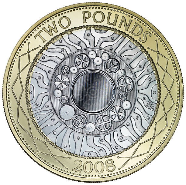 moneda de dos libras británicas - two pound coin fotografías e imágenes de stock