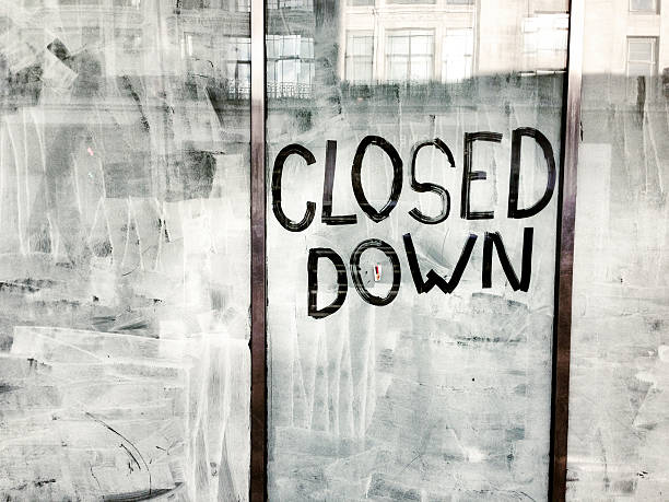 엠티 retail unit - going out of business closed business closed for business 뉴스 사진 이미지