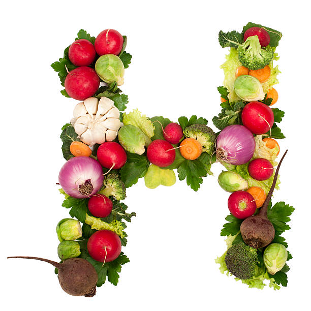istock Healthy alphabet Letter H 174830261
