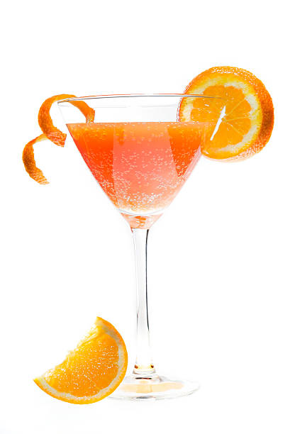 istock Hi key orange cocktail on white background 174830873