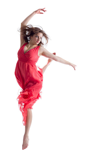 istock The dancer in midair isolated on white 174831053