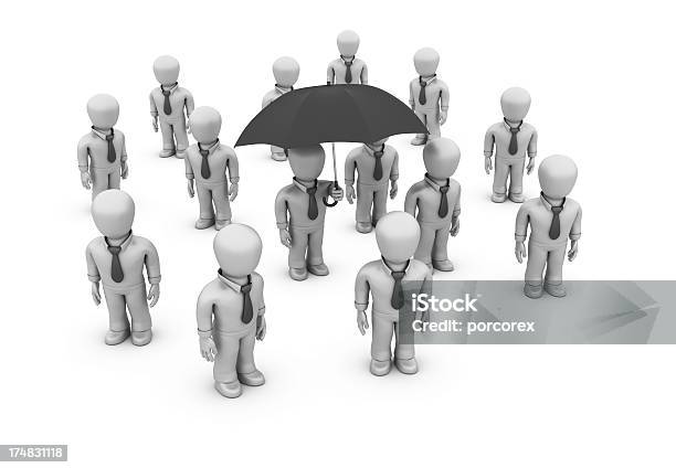 Geschäftsmann Mit Regenschirm Stockfoto und mehr Bilder von Berufliche Beschäftigung - Berufliche Beschäftigung, Berufliche Partnerschaft, Computergrafiken