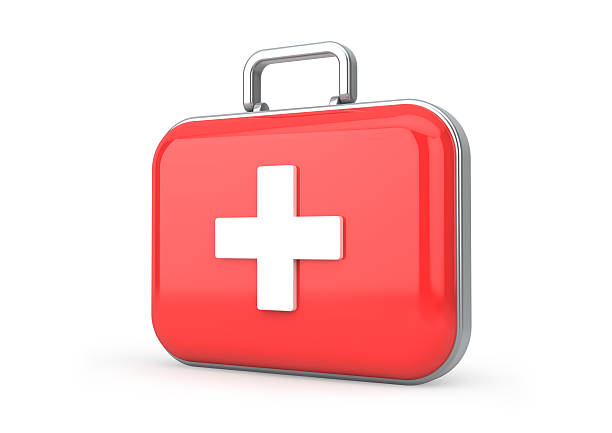 First aid kit stock photo