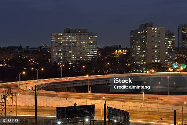 Night Traffic In Philadelphia Stock Photo - Download Image Now - Architecture, Bridge - Built Structure, Built Structure