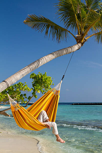 istock Lying in a hammock by the sea 174831506