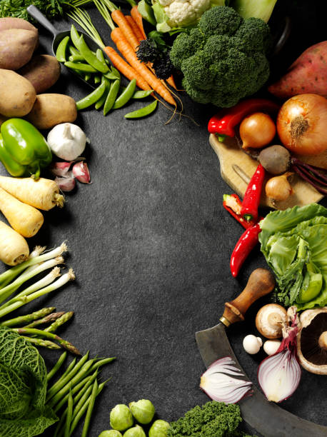 istock Frame of Root and Green Vegetables 174831553