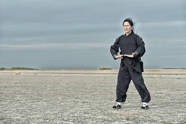 énergie "exercice - martial arts qi gong chinese culture solitude photos et images de collection