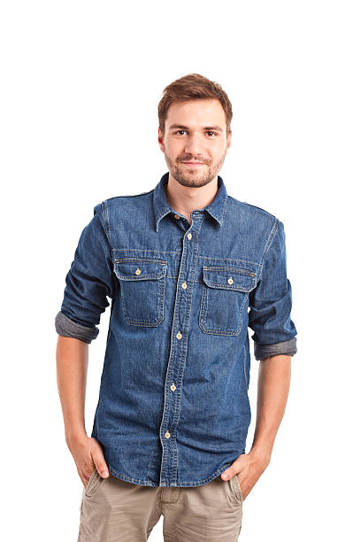 istock young handsome man in jeans shirt 174831906