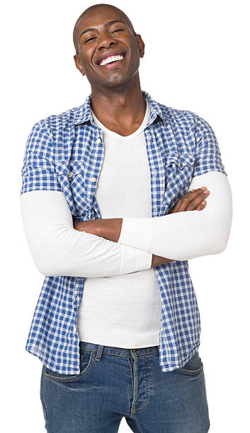 istock Happy Laughing Young Man Three Quarter Length Portrait 174832112