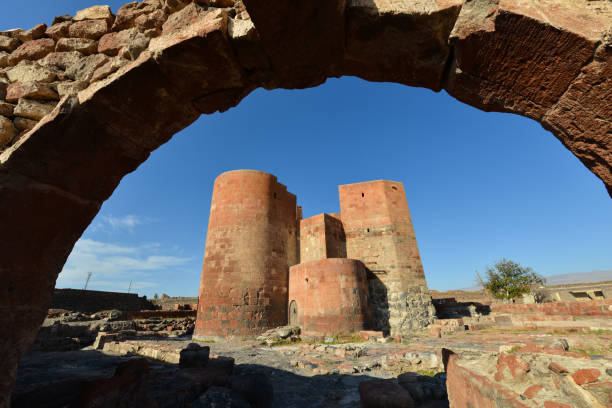 Dashtadem Fortress in Republic of Armenia stock photo