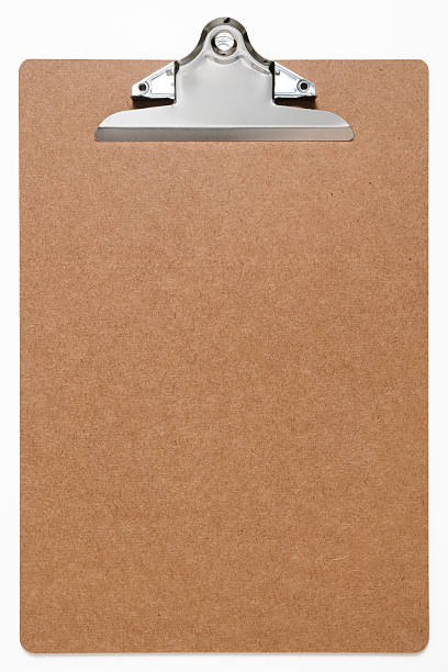 istock Isolated shot of blank brown clipboard on white background 174832264