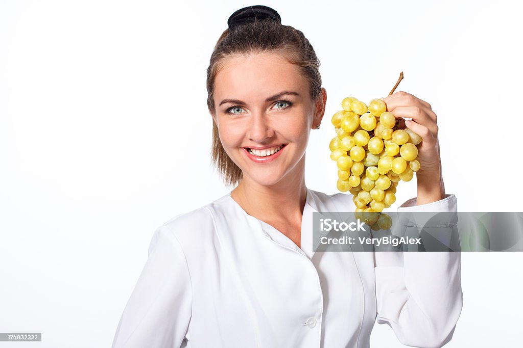 Joven hermosa mujer con frutas - Foto de stock de Adulto libre de derechos