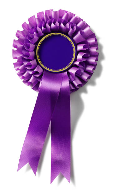 istock Purple Rosette Award Ribbon 174832553