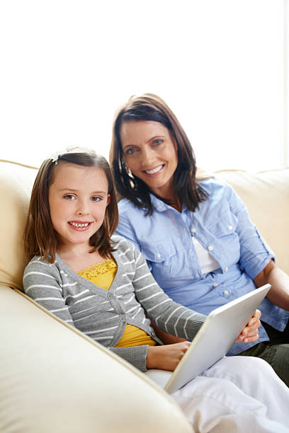 istock Tech time for mother and daughter 174832645