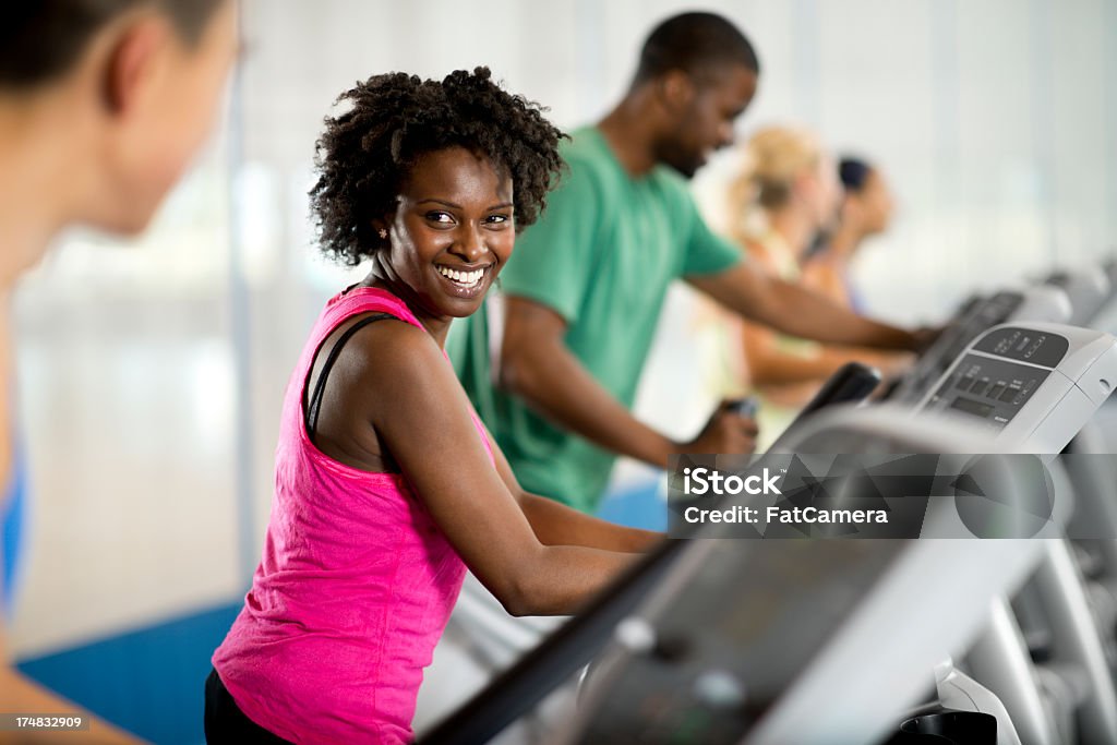 African American woman working out african american woman enjoying a cardio workout 30-39 Years Stock Photo