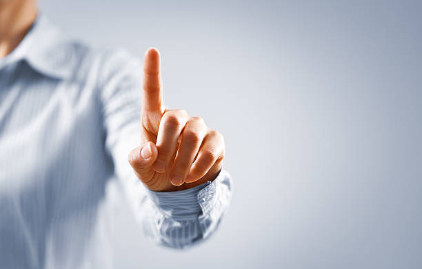 istock Businesswoman touch concept 174833346
