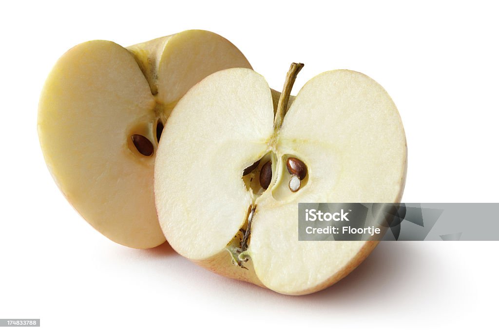 Frutta: Mela isolata su sfondo bianco - Foto stock royalty-free di Mela