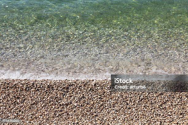 Blue Turqoise Mediterranean Pebble Beach In Croatia Stock Photo - Download Image Now