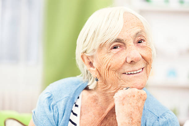 istock Happy senior woman 174834335
