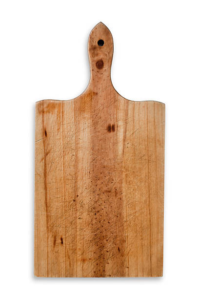 Wooden Cutting Board Isolated on White Background