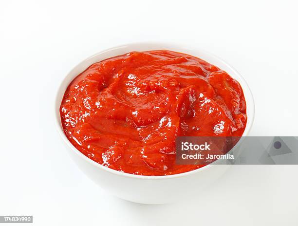 Salsa Di Pomodoro - Fotografie stock e altre immagini di Pomodoro - Pomodoro, Passato, Scodella