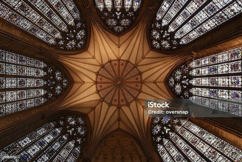 Antiga catedral de teto - Foto de stock de York - Norte de Yorkshire royalty-free