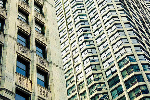 istock Vintage and modern  skyscrapers 174835350