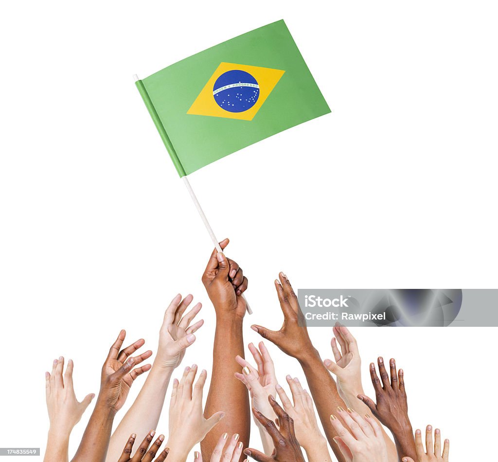 브라질 플래깅 - 로열티 프리 독립 스톡 사진