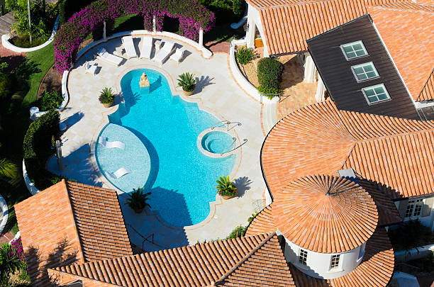 Luxurious Pool Home stock photo