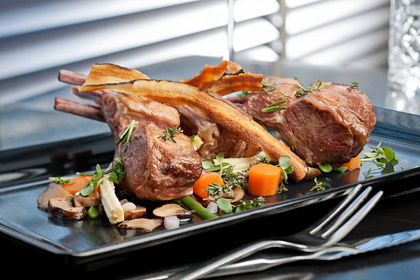 istock roasted rack of lamb gourmet dish 174836116