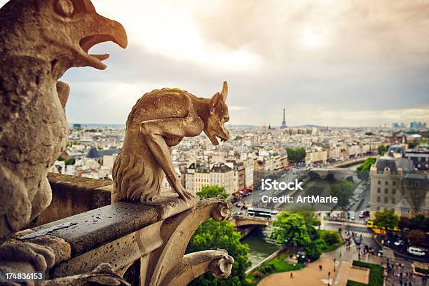 Gargoyle Auf Die Kathedrale Notredame Frankreich Stockfoto und mehr Bilder von Kirche - Kirche, Teufel, Alt