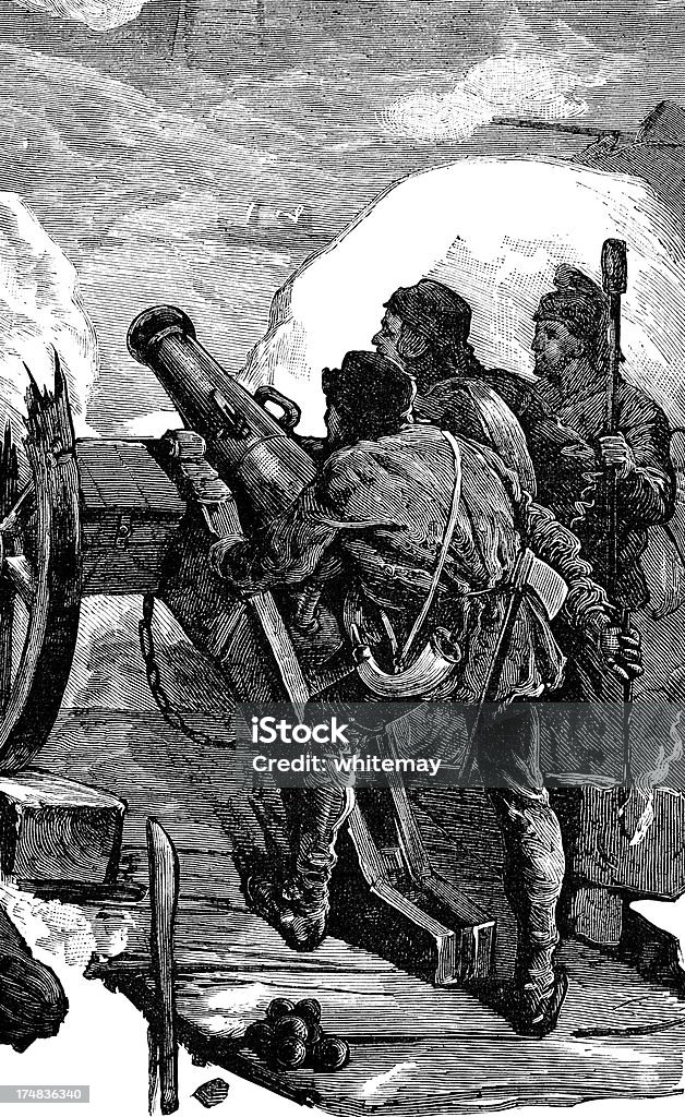 Artillery - Ilustração de 1850-1859 royalty-free