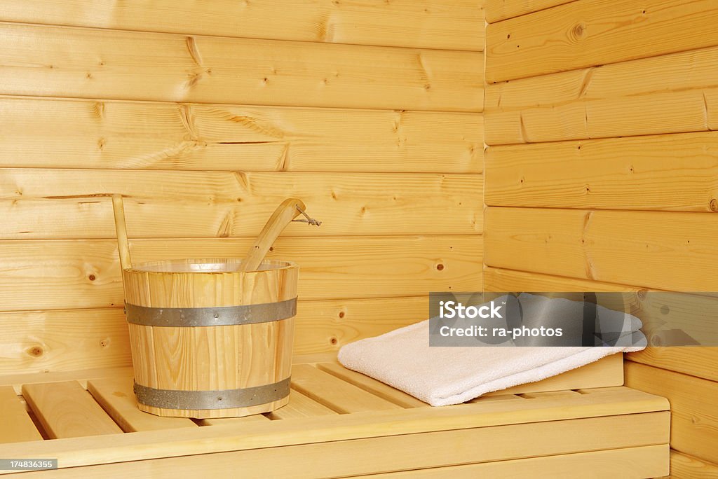 sauna finlandese - Foto stock royalty-free di Ambientazione interna