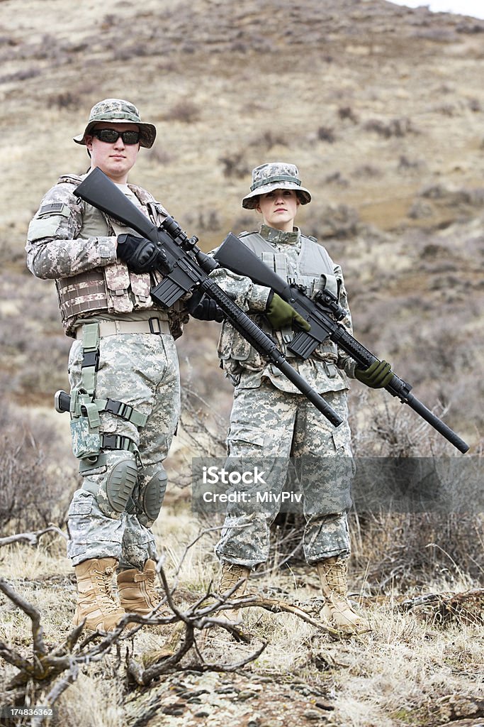 Os soldados americanos - Foto de stock de Forças armadas royalty-free