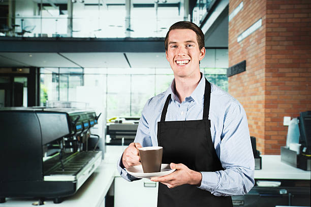 istock Happy barista in a coffee bar 174836615