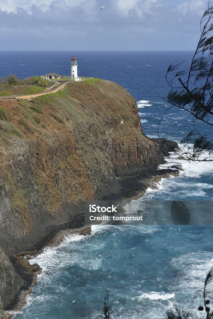 Kilauea farol em Kauai, Havaí, EUA-XXXL - Foto de stock de Azul royalty-free