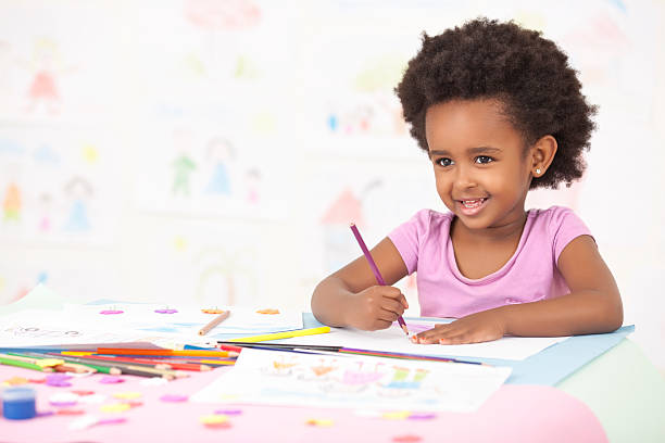 istock Cut girl painting. 174836970