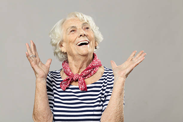 istock Happy senior woman 174837018