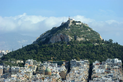 The Lycabettus Hill in the center of Athens - Greece.