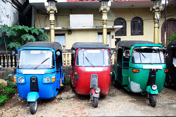 Auto rickshaw Auto rickshaw on the streets of Sri-Lanka auto rickshaw taxi india stock pictures, royalty-free photos & images