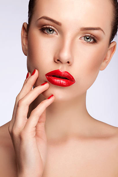 istock Beautiful woman with red lips 174837314